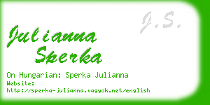 julianna sperka business card